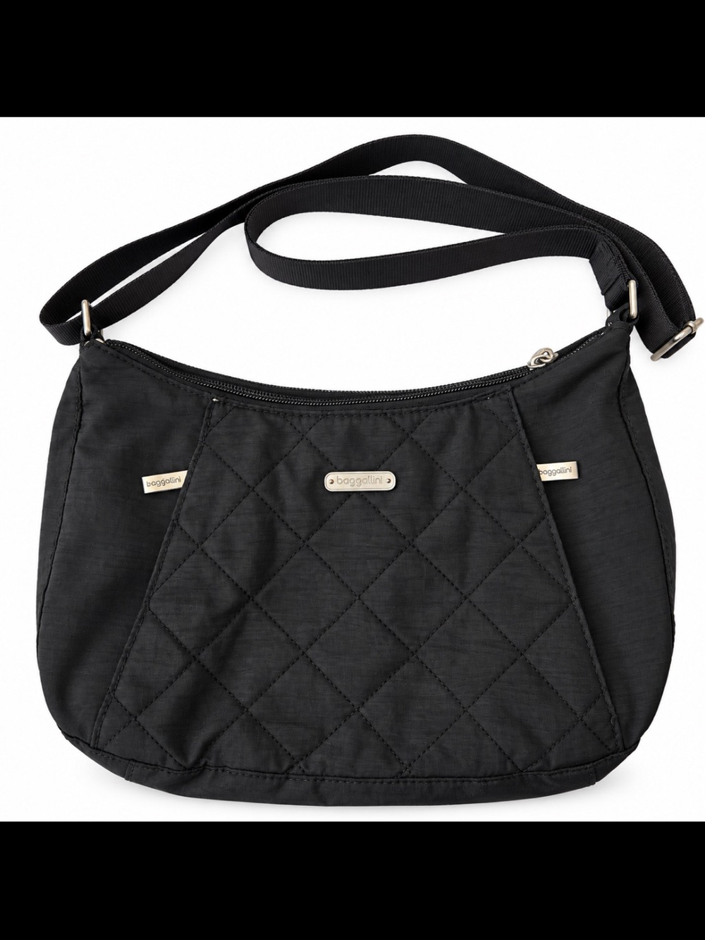 Baggallini Black Quilted Convertible Crossbody